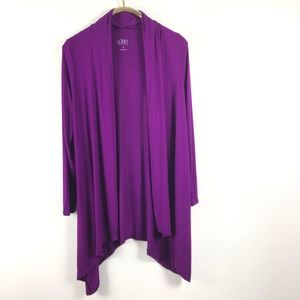 LOGO by Lori Goldstein S Open Front Cardigan